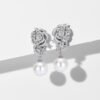 brushed rose earing