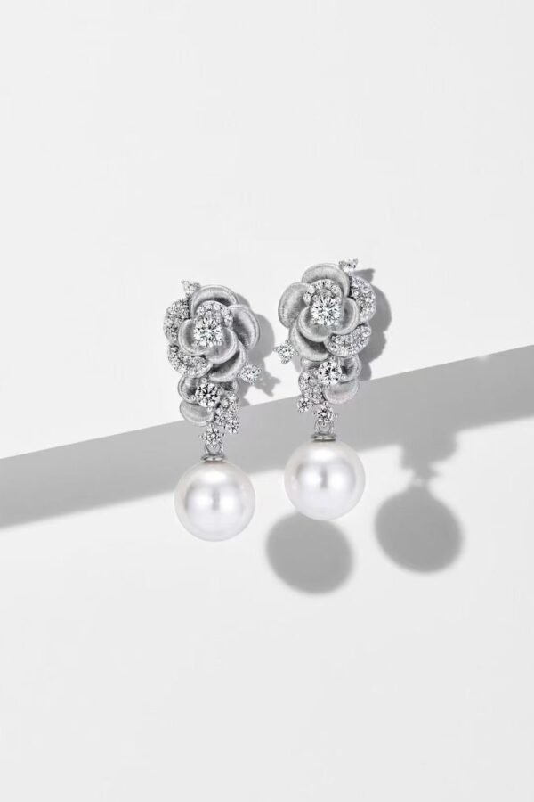 brushed rose earing