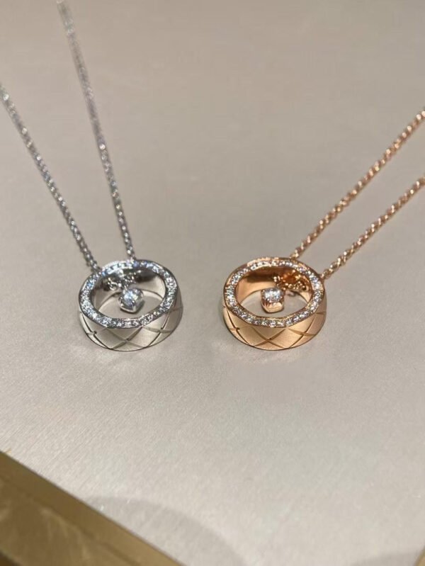 Gold-Plated 925 Sterling Silver Necklace with Diamond Pattern 2 Gold-Plated 925 Sterling Silver Necklace with Diamond Pattern