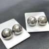 Tahitian Platinum Gray Pearl Stud Earrings